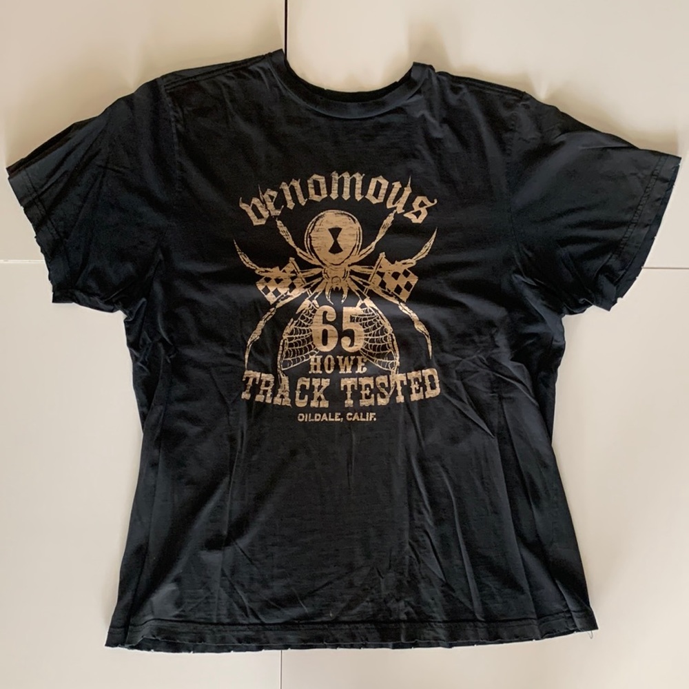 Howe Distressed Black Tee Shirt Medium